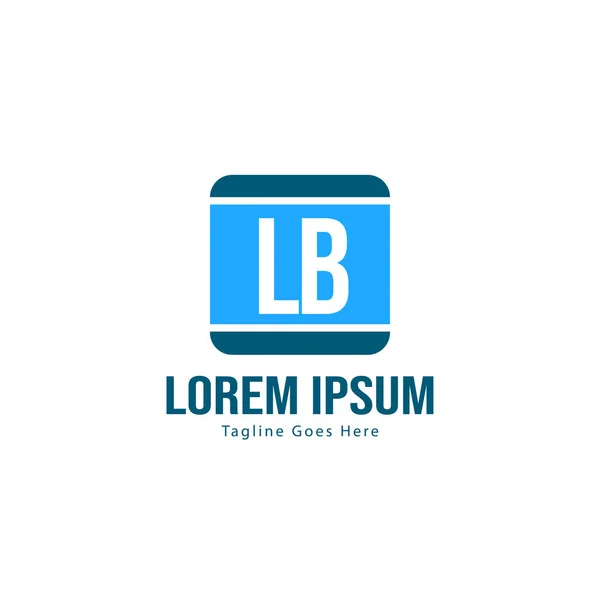 Modelo inicial do logotipo LB com moldura moderna. ilustração do vetor do logotipo da letra LB minimalista —  Vetores de Stock