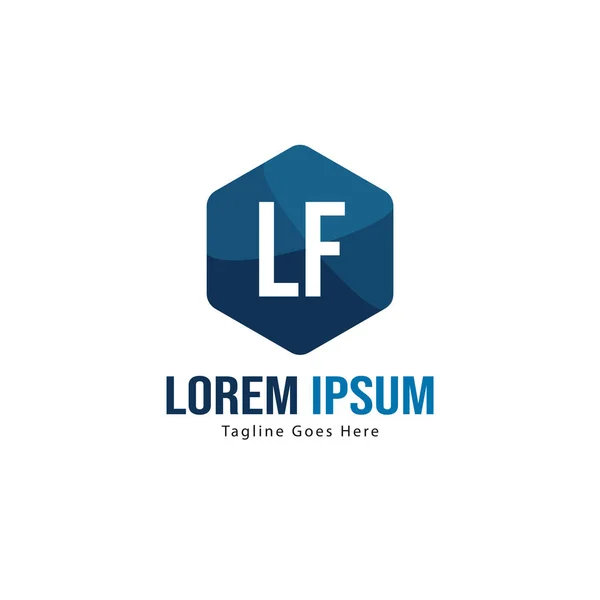 Modèle de logo LF initial avec cadre moderne. Illustration vectorielle du logo LF lettre minimaliste — Image vectorielle