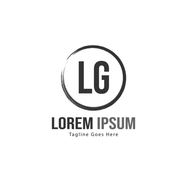 Initial LG logo template with modern frame. Minimalist LG letter logo vector illustration — Stock Vector