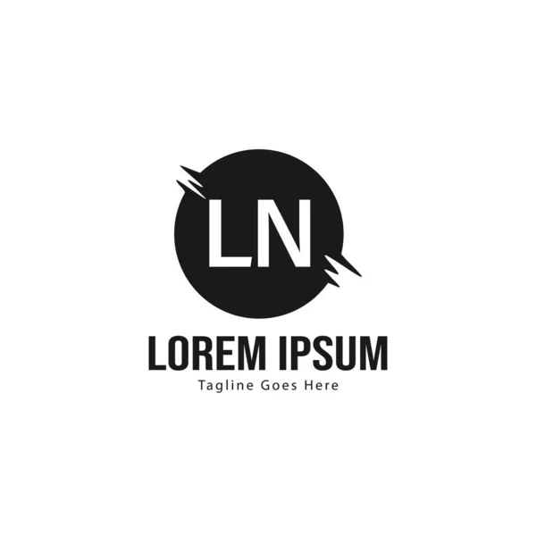 Initial LN logo template with modern frame. Minimalist LN letter logo vector illustration — Stock Vector
