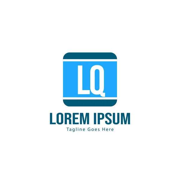 Початковий шаблон логотипу LQ з сучасною рамкою. Мінімалістський логотип літери LQ Векторні ілюстрації — стоковий вектор