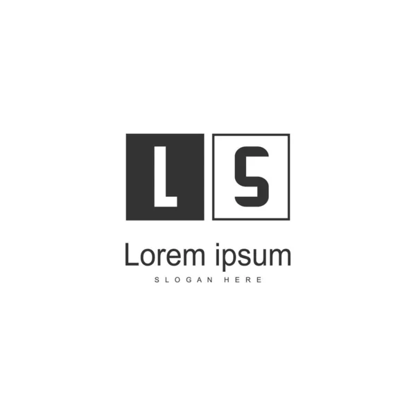 เทมเพลตโลโก้ LS เริ่มต้นด้วยกรอบที่ทันสมัย ตัวอักษร LS โลโก้ตัวอักษรต่ําสุด ภาพเวกเตอร์ — ภาพเวกเตอร์สต็อก