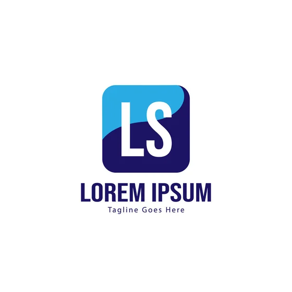 Modelo de logotipo LS inicial com moldura moderna. ilustração do vetor do logotipo da letra LS minimalista —  Vetores de Stock