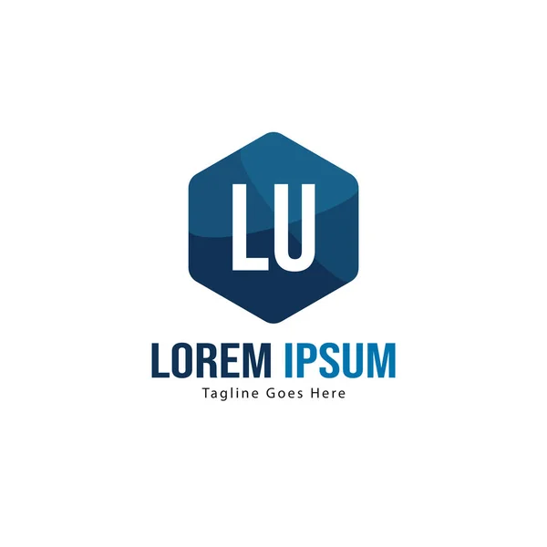आधुनिक फ्रेम के साथ प्रारंभिक लक्स लोगो टेम्पलेट। न्यूनतम लक्स अक्षर लोगो वेक्टर चित्र — स्टॉक वेक्टर