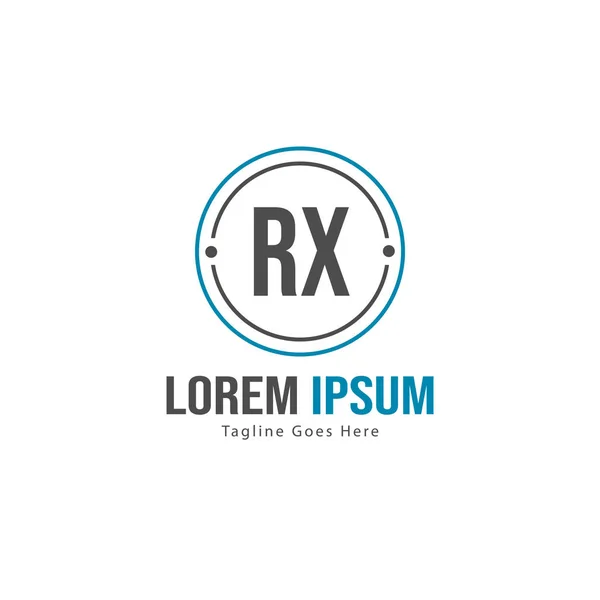 Initial RX logo template with modern frame. Minimalist RX letter logo vector illustration — Stock Vector