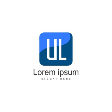 Ul Letter Logo Tasarımı. Yaratıcı Modern Ul Harfler Simge İllüstrasyon