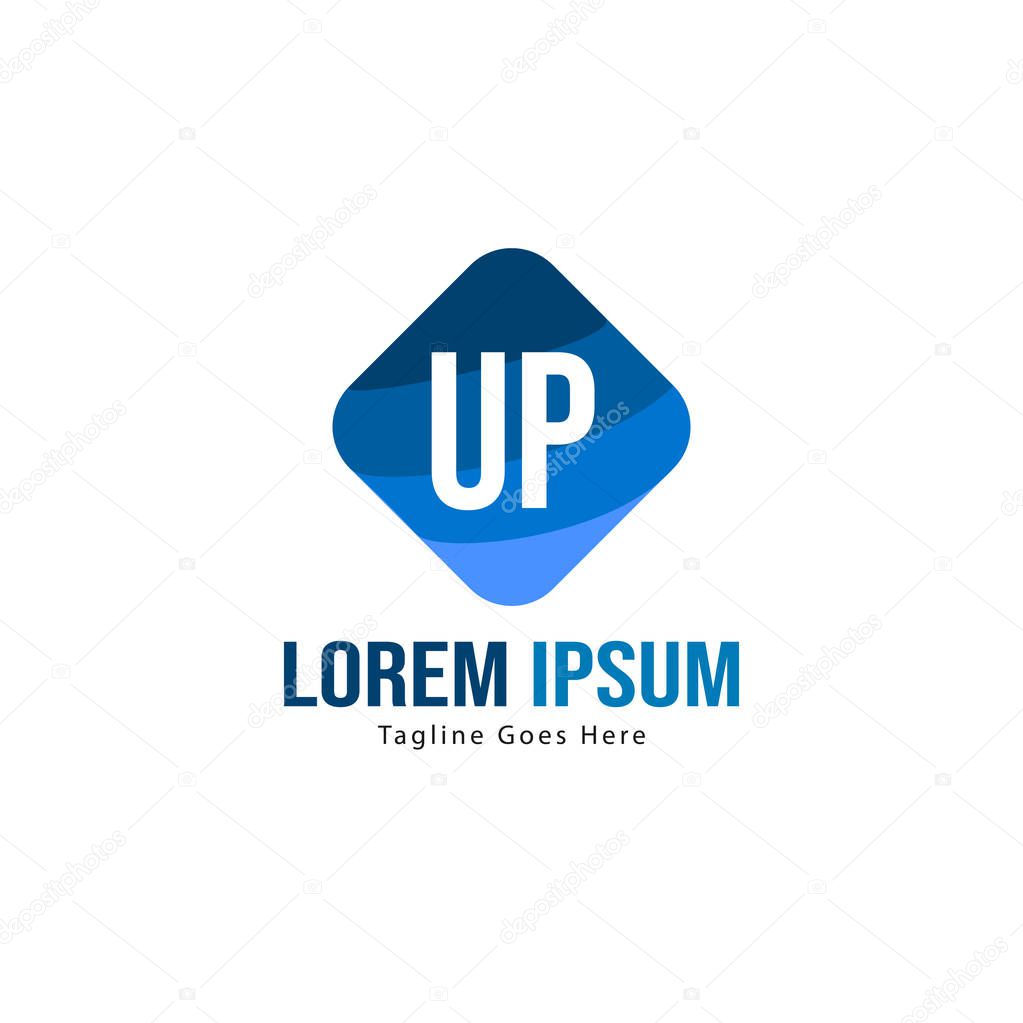 UP Letter Logo Design. Creative Modern UP Letters Icon Illustration