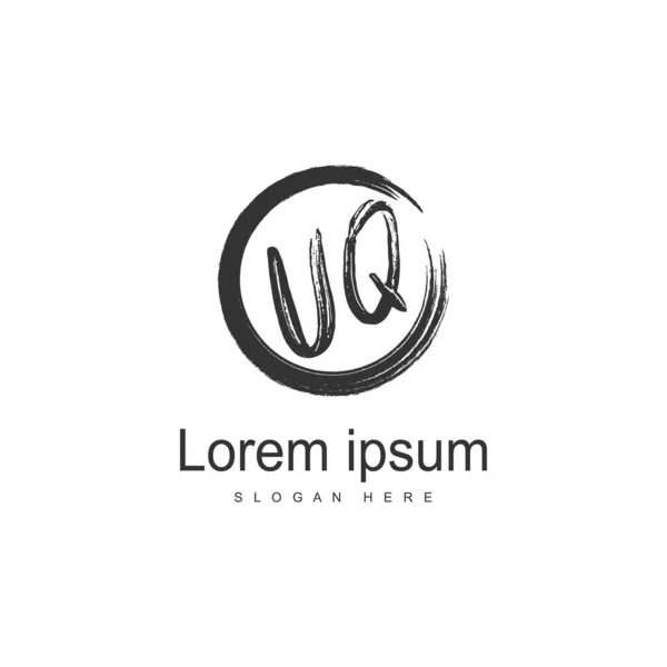 Diseño de Logo Carta UQ. Ilustración creativa moderna de letras UQ Icono — Vector de stock