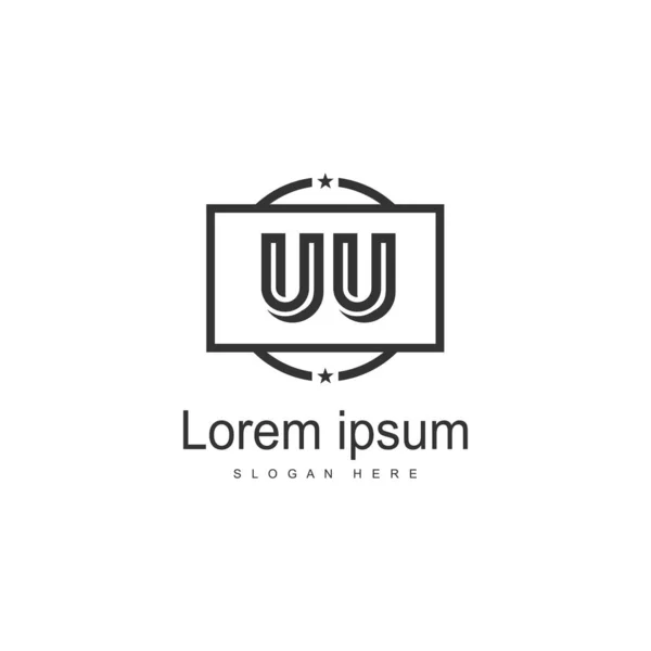 UU Carta Logotipo Diseño. Creative Modern UU Cartas Icono Ilustración — Archivo Imágenes Vectoriales