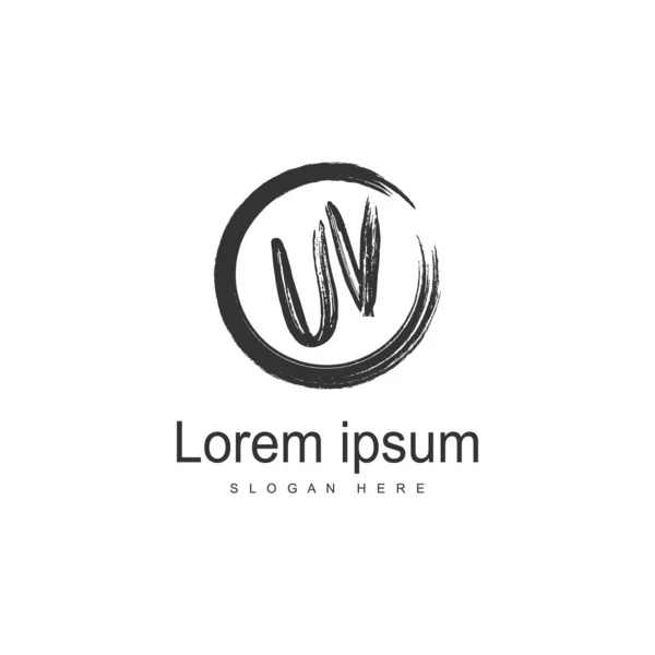 Uv Harfi Logo Tasarımı. Yaratıcı Modern Uv Harfler Simge İllüstrasyon — Stok Vektör