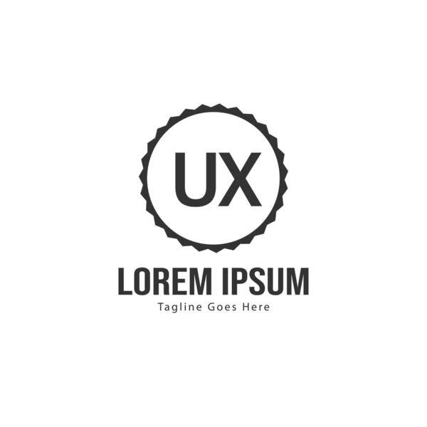 UX Letter Logo Design. Creative Modern UX Letters Icon Illustration — Stock Vector