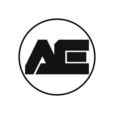 AE Letter Logo Tasarımı Basit Biçimli
