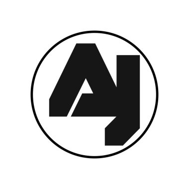 AJ Harf Logo Tasarımı Basit Biçimli