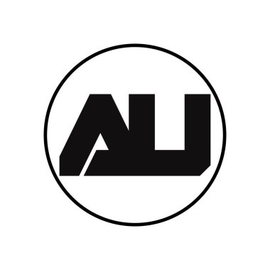 Basit Biçimli AU Harf Logosu Tasarımı