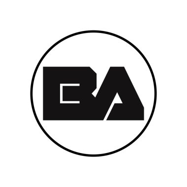 BA Harfi Logo Tasarımı Basit Biçimli