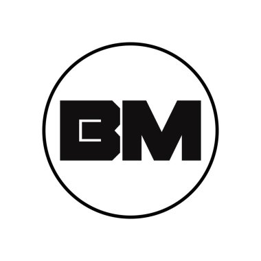 BM Harf Logo Tasarımı Basit Biçimli