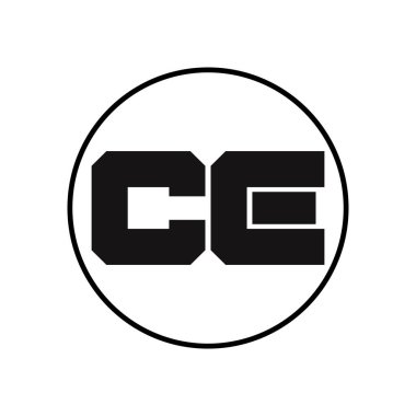 CE Harf Logosu Tasarımı Basit Biçimli