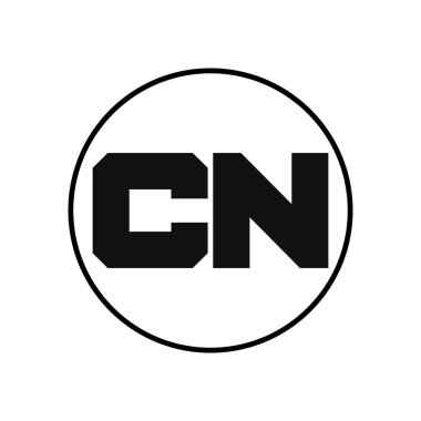 Basit Biçimli CN Harf Logosu Tasarımı