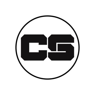 Basit Biçimli CS Harf Logo Tasarımı