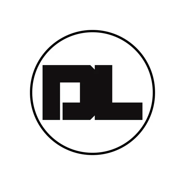 Design Del Logo Della Lettera Con Stile Semplice — Vettoriale Stock