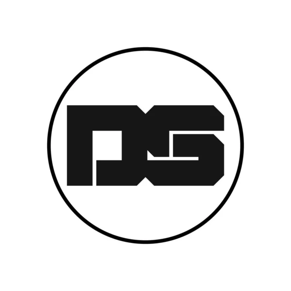 Lettera Logo Design Con Stile Semplice — Vettoriale Stock