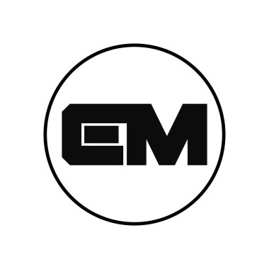 Basit Biçimli EM Harf Logosu Tasarımı