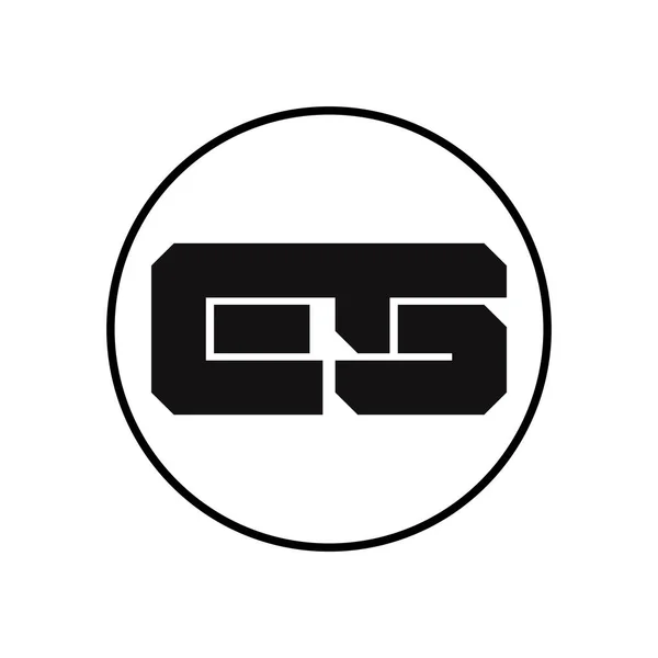 Lettre Logo Conception Avec Style Simple — Image vectorielle