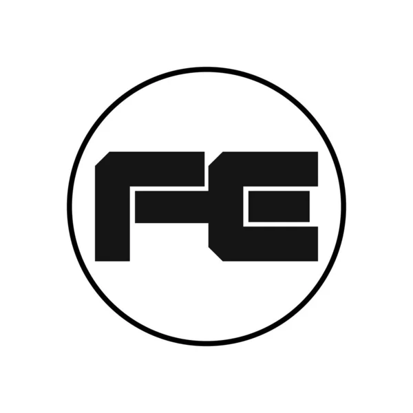 简约风格的Fe字母标志设计 — 图库矢量图片