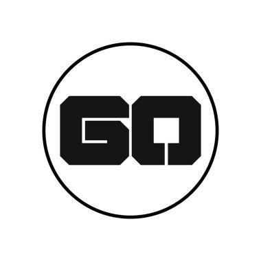 GO Harf Logosu Tasarımı Basit Biçimli