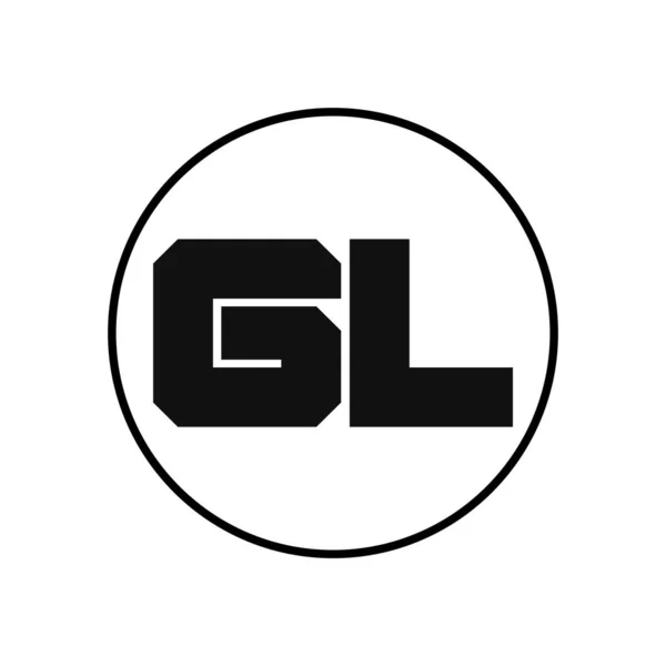 シンプルなスタイルのGlレターロゴデザイン — ストックベクタ
