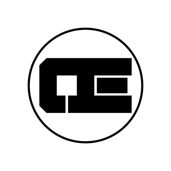 Lettre Logo Design Avec Style Simple — Image vectorielle