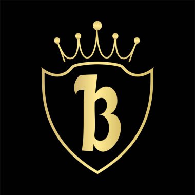 Logo B Altın Harf Logosu Tasarımı Basit Tarzlı