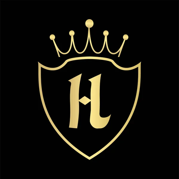 Logo Altın Harf Logosu Tasarımı Basit Tarzlı — Stok Vektör