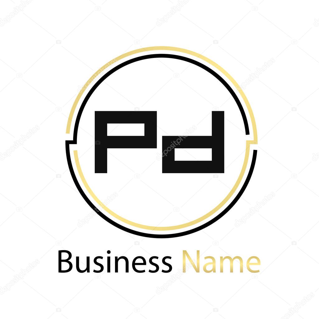 Logo PP Business Letter Logo Design With Simple style