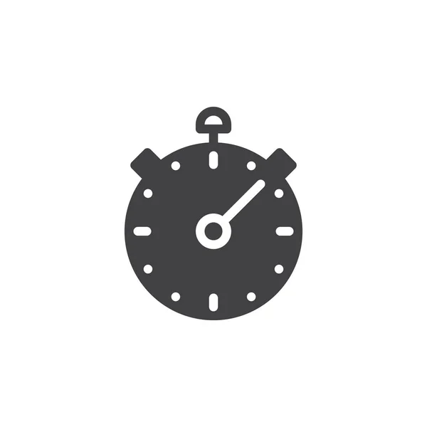 Chronometer Stopwatch Pictogram Vector Vol Platte Teken Solide Pictogram Geïsoleerd — Stockvector