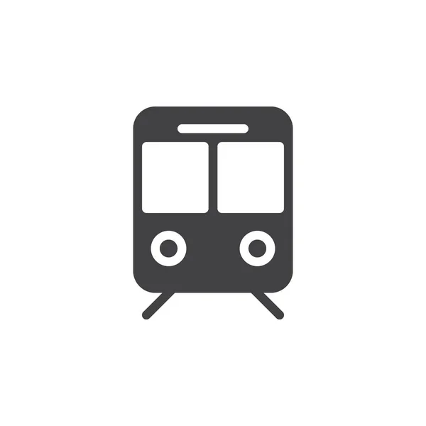 Tren Metro Vector Icono Lleno Signo Plano Pictograma Sólido Aislado — Vector de stock