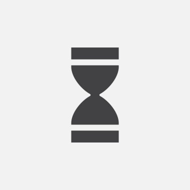 Beyaz arkaplanda kum saati simgesi izole edildi 