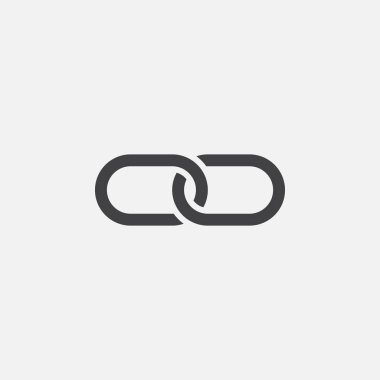 Beyaz arkaplanda bağlantı simgesi izole edildi 