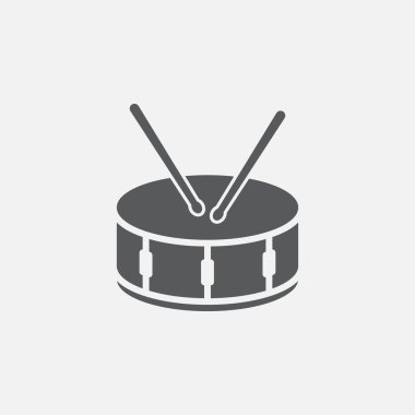 Beyaz arka plan üzerinde izole trampet simgesi 