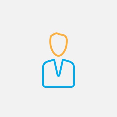 Kullanıcı satırı simgesi, hesap renk Anahat vektör çizim, doğrusal piktogram beyaz izole