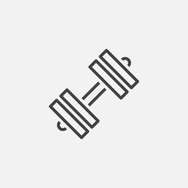 Beyaz arka plan üzerinde izole dumbbell simgesi 