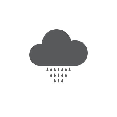 Beyaz arka plan üzerinde izole weather simge Çiseleme 