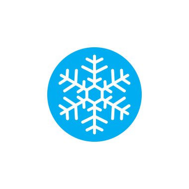 Kar Tanesi simgesi beyaz arkaplanda izole edildi 