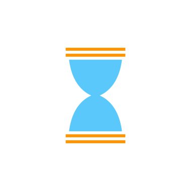 Kum saati simgesi vektör, kum saati katı logo illüstrasyon, renkli sembol üzerinde beyaz izole