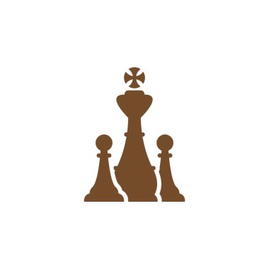 Beyaz arka plan üzerinde izole satranç simgesi 