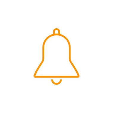 Bell satırı simgesi, alarm Anahat vektör logo illüstrasyon, doğrusal piktogram beyaz izole