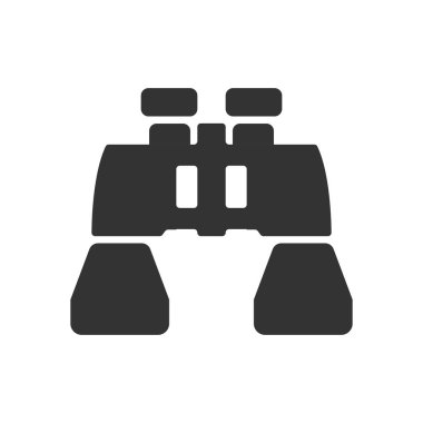 Dürbün simge vektör, ara katı logo illüstrasyon, üzerinde beyaz izole piktogram