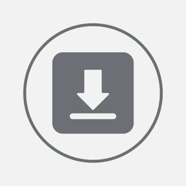 Beyaz arkaplanda indirme simgesi izole edildi 