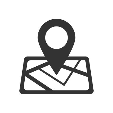 Beyaz arka plan üzerinde izole konum simgesi 