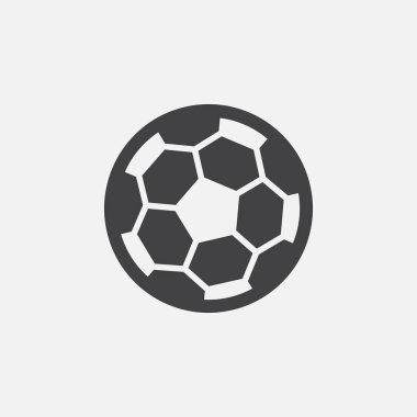 Futbol topu simgesi beyaz arka plan üzerinde izole 